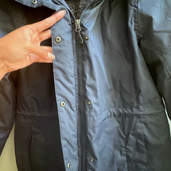 L.L. Bean Women’s Winter Warmer Nautical Navy Blue Coat Jacket Size Small NWT - Picture 8 of 10
